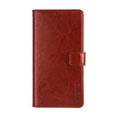 idewei Crazy Horse Texture Leather Phone Case with Holder & Card Slots & Wallet, For Motorola Moto E20, For Nokia C30, For OnePlus 9RT 5G
